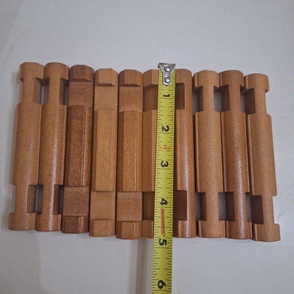 Lincoln Logs Wooden Round Replacement Pieces 2 Notch 4.5 Inch Short Light Brown - Picture 4 of 4